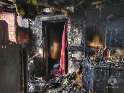 Огнеборцы МЧС России потушили крупный ночной пожар в Белозерском округе