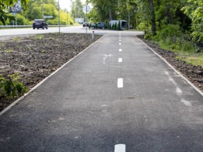 В Кургане продлили велодорожку вдоль шоссе Тюнина