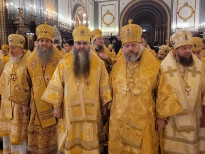 Митрополит Даниил сослужил в Москве Святейшему Патриарху Кириллу в четырнадцатую годовщину его интронизации