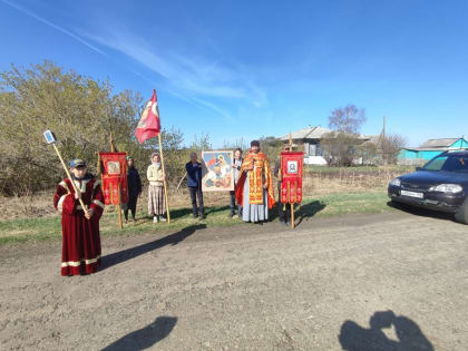 В Мокроусовском районе прошел крестный ход с иконой Георгия Победоносца