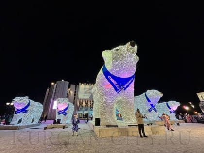 На Троицкой площади курганцы встретились с белыми медведями СУЭНКО