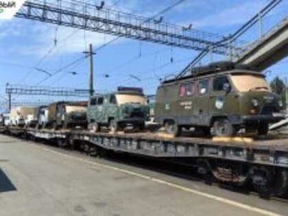 Крупную партию автомобилей отправили сегодня из Кургана в зону СВО