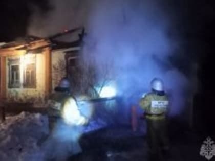 В Шатровском округе сгорел жилой дом