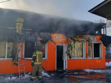 В Куртамыше огонь охватил кафе