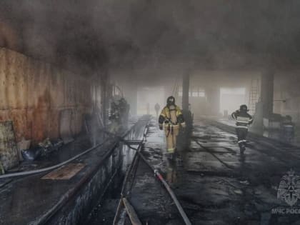 В Кургане загорелся гаражный бокс