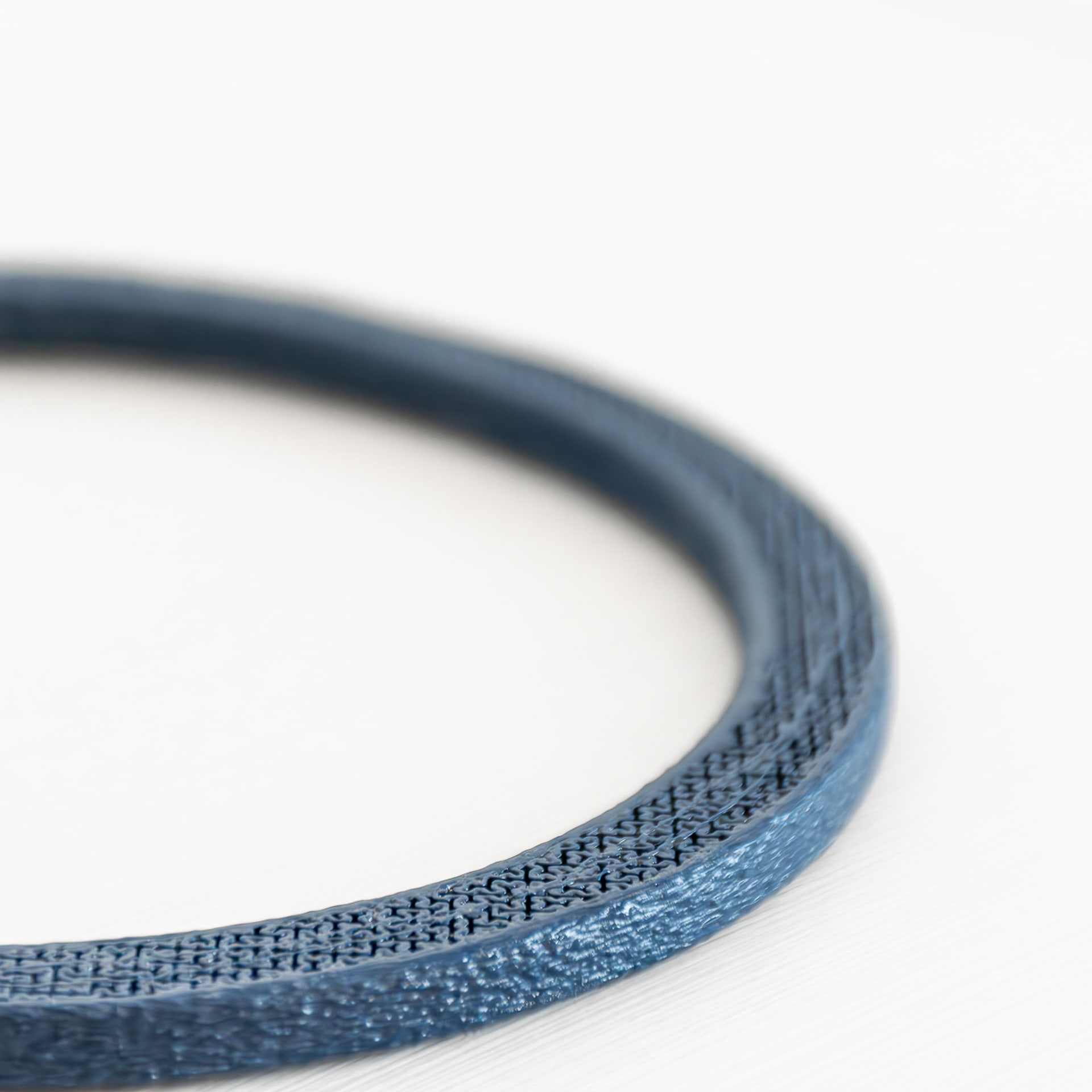 Luzerna Necklace. Silver-blue color.