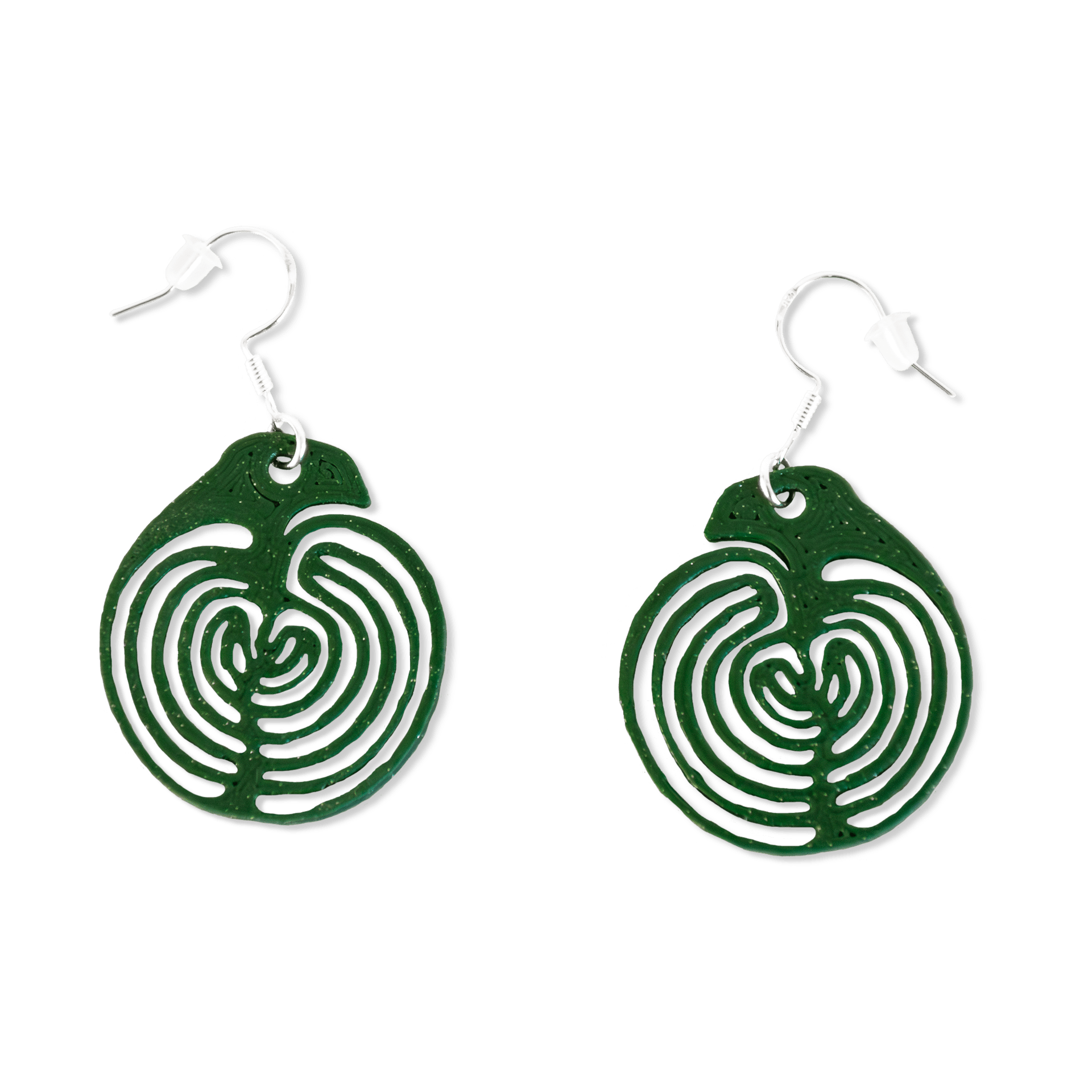 Pendentes Trebia. Cor verde escuro. Pendentes Trebia. Cor verde escuro.