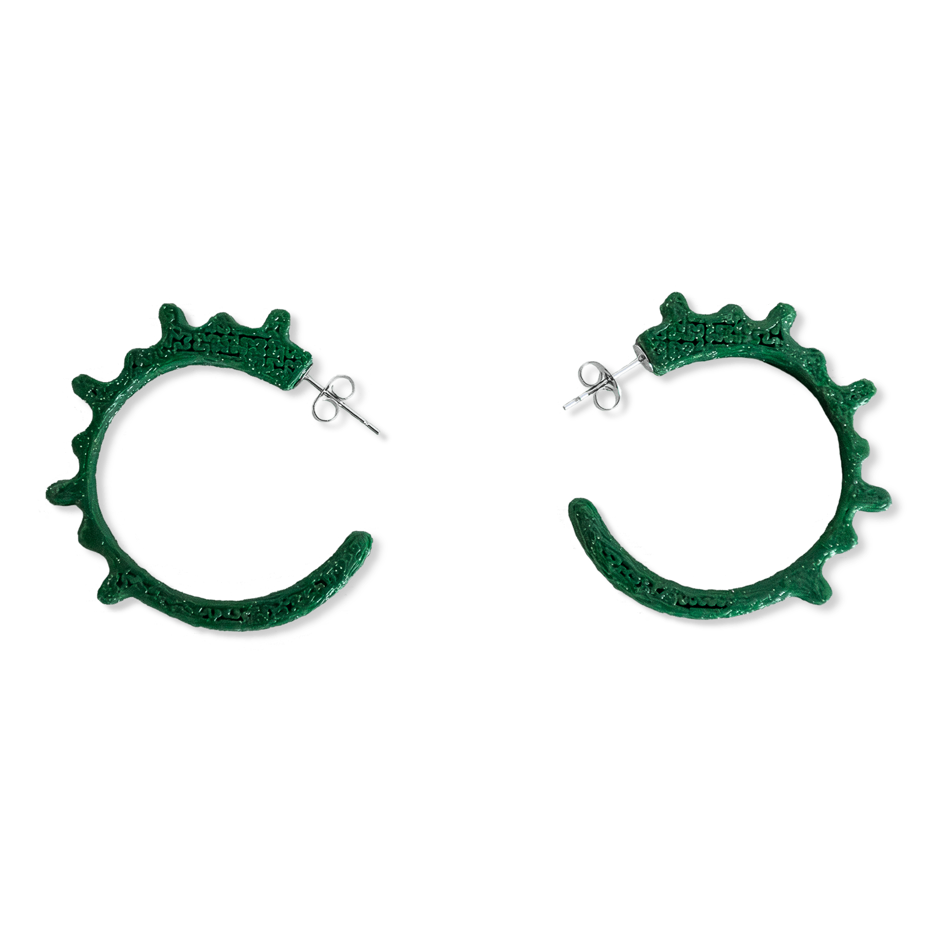 Luzerna hoops. Dark green color. Luzerna hoops. Dark green color.