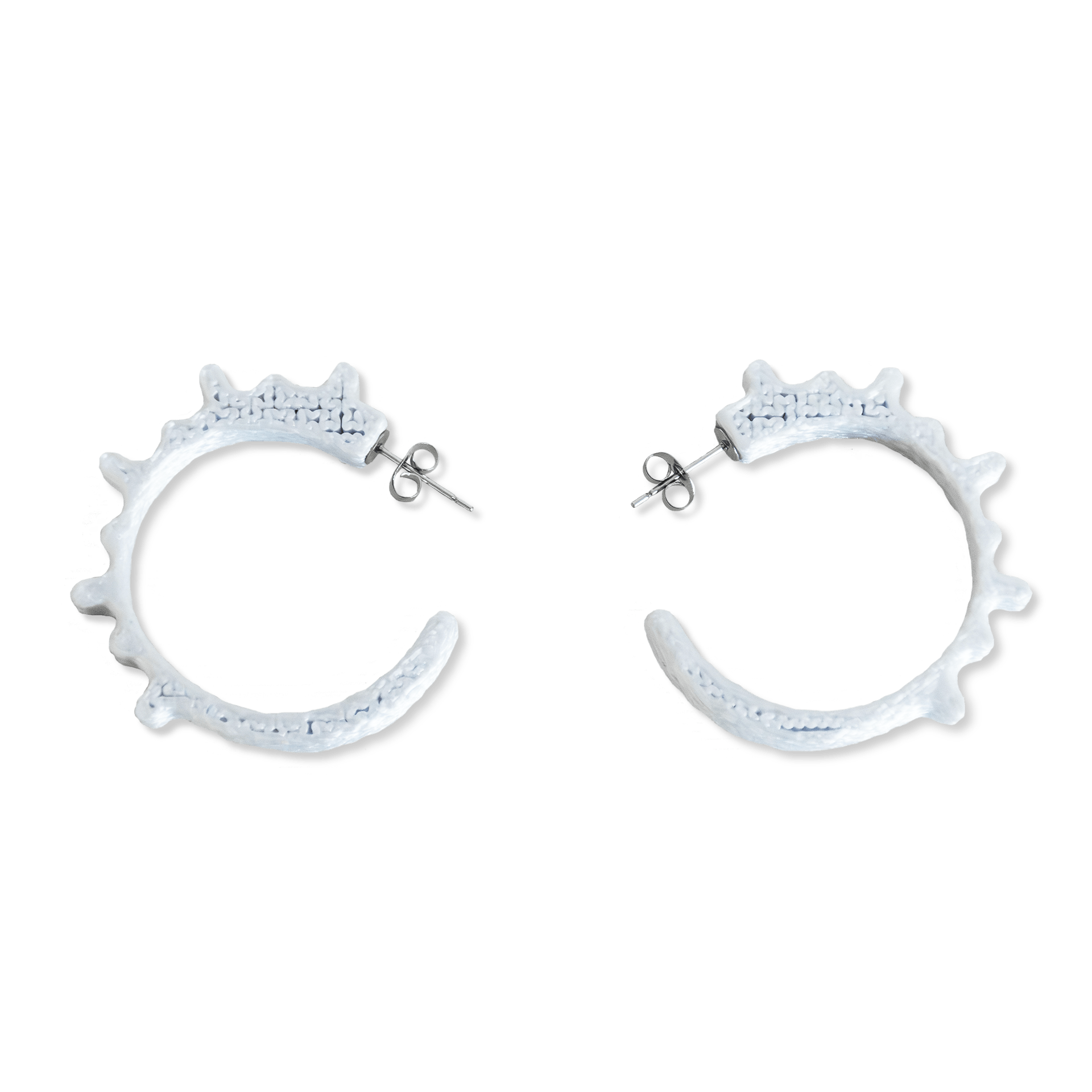 Luzerna hoops. White gold color. Luzerna hoops. White gold color.