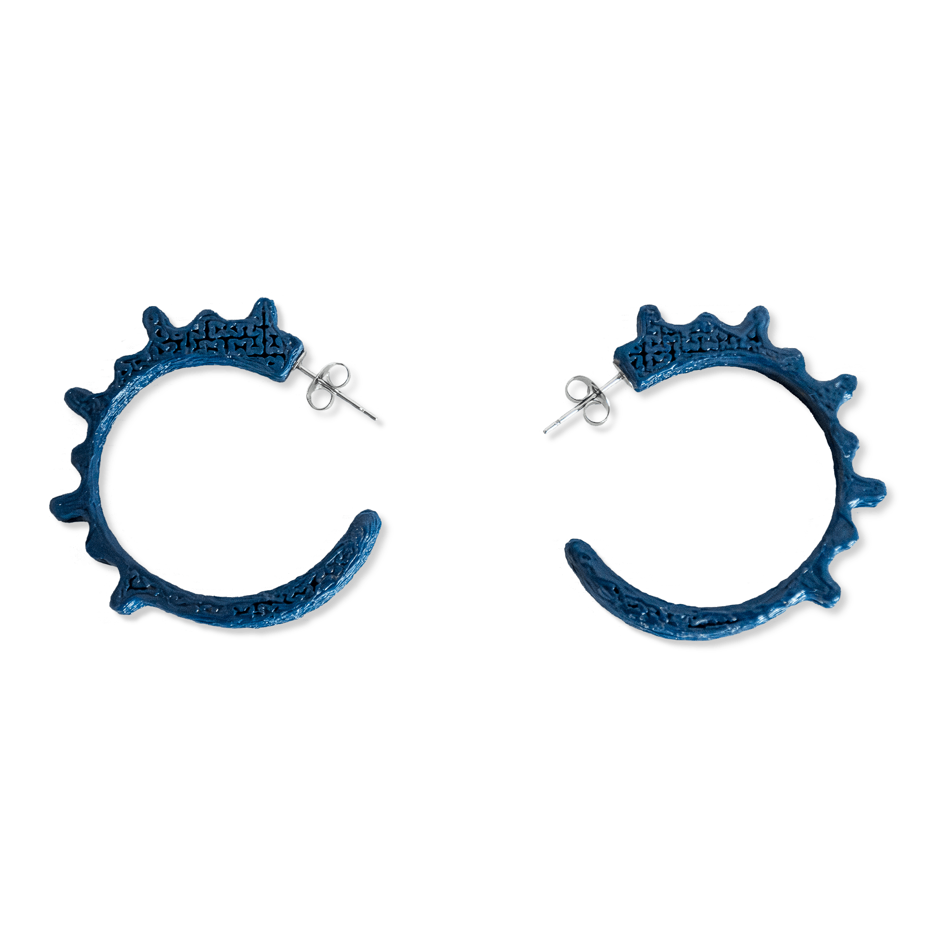 Luzerna hoops. Navy blue color. Luzerna hoops. Navy blue color.