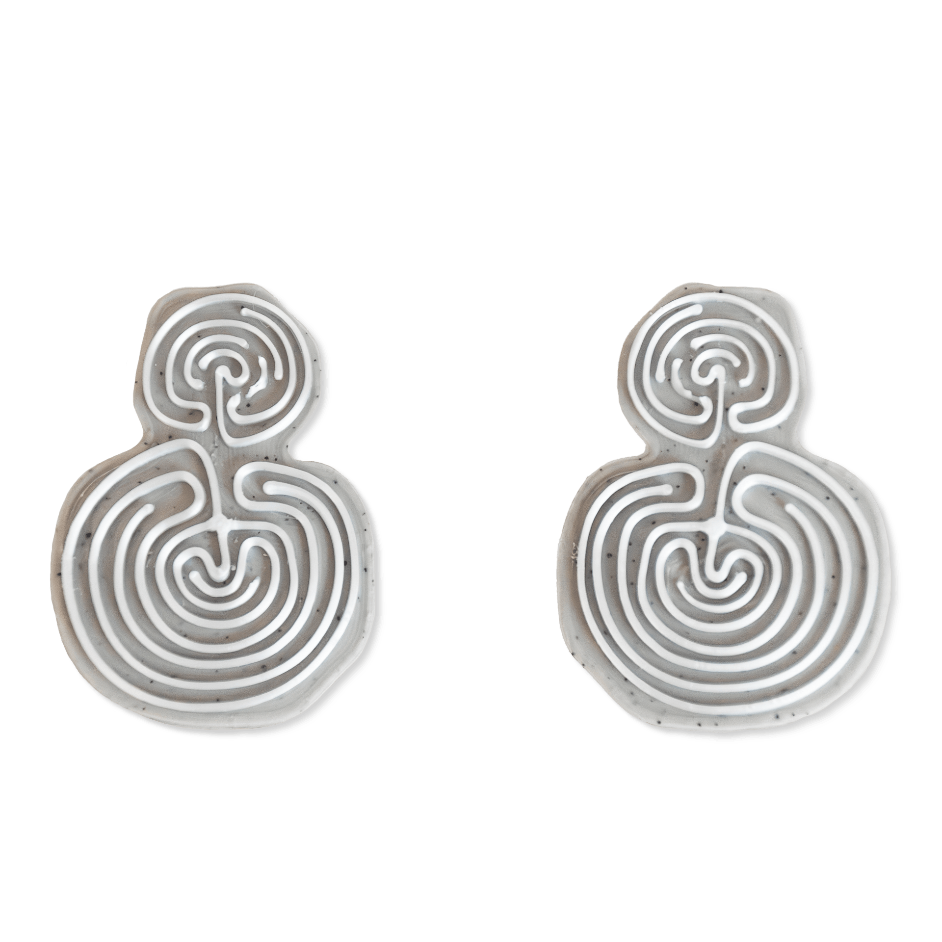 Pedralúa earrings. Stone and white gold color Pedralúa earrings. Stone and white gold color