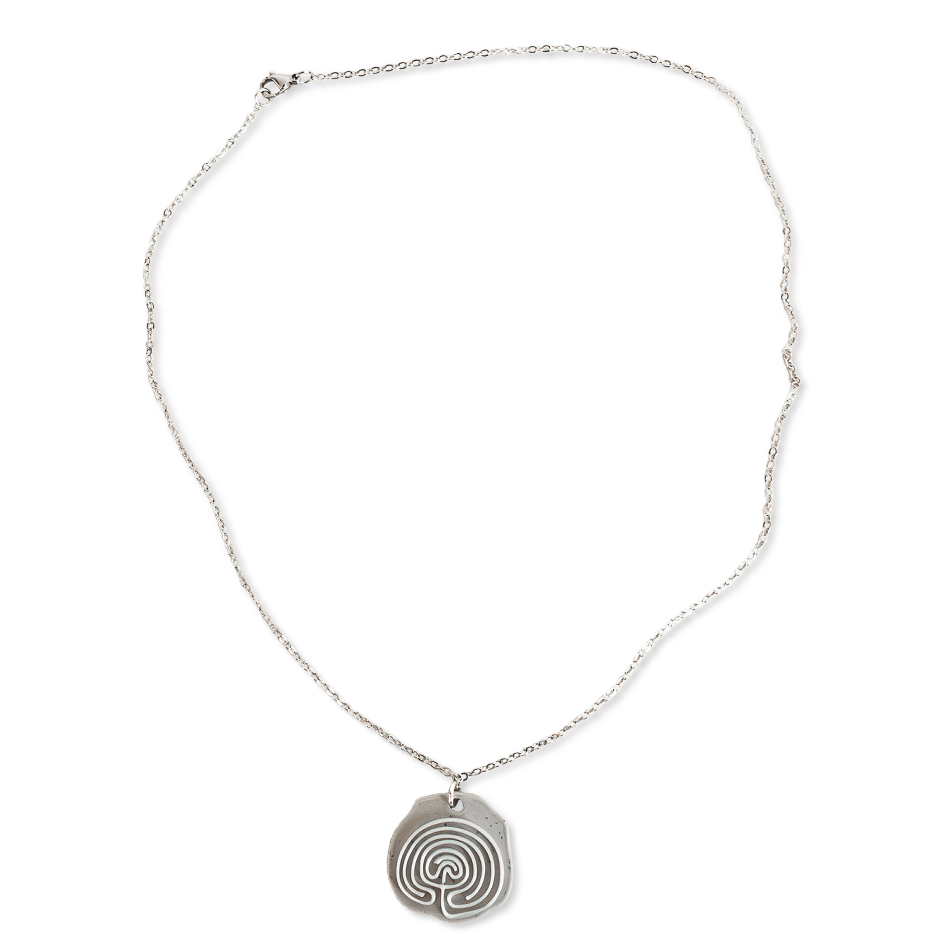Pedralúa necklace. Stone and white gold color Pedralúa necklace. Stone and white gold color