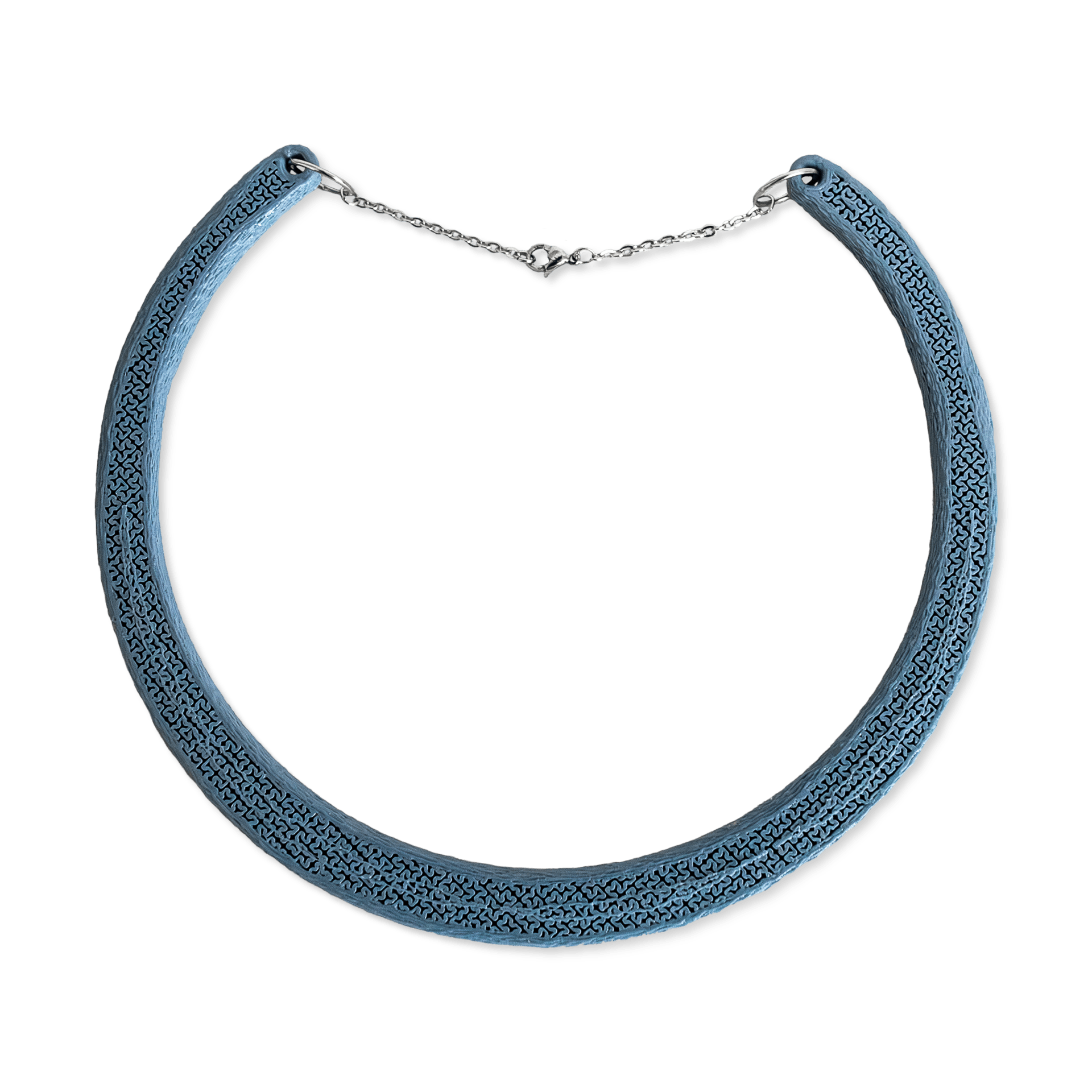Luzerna Necklace. Silver-blue color. Luzerna Necklace. Silver-blue color.