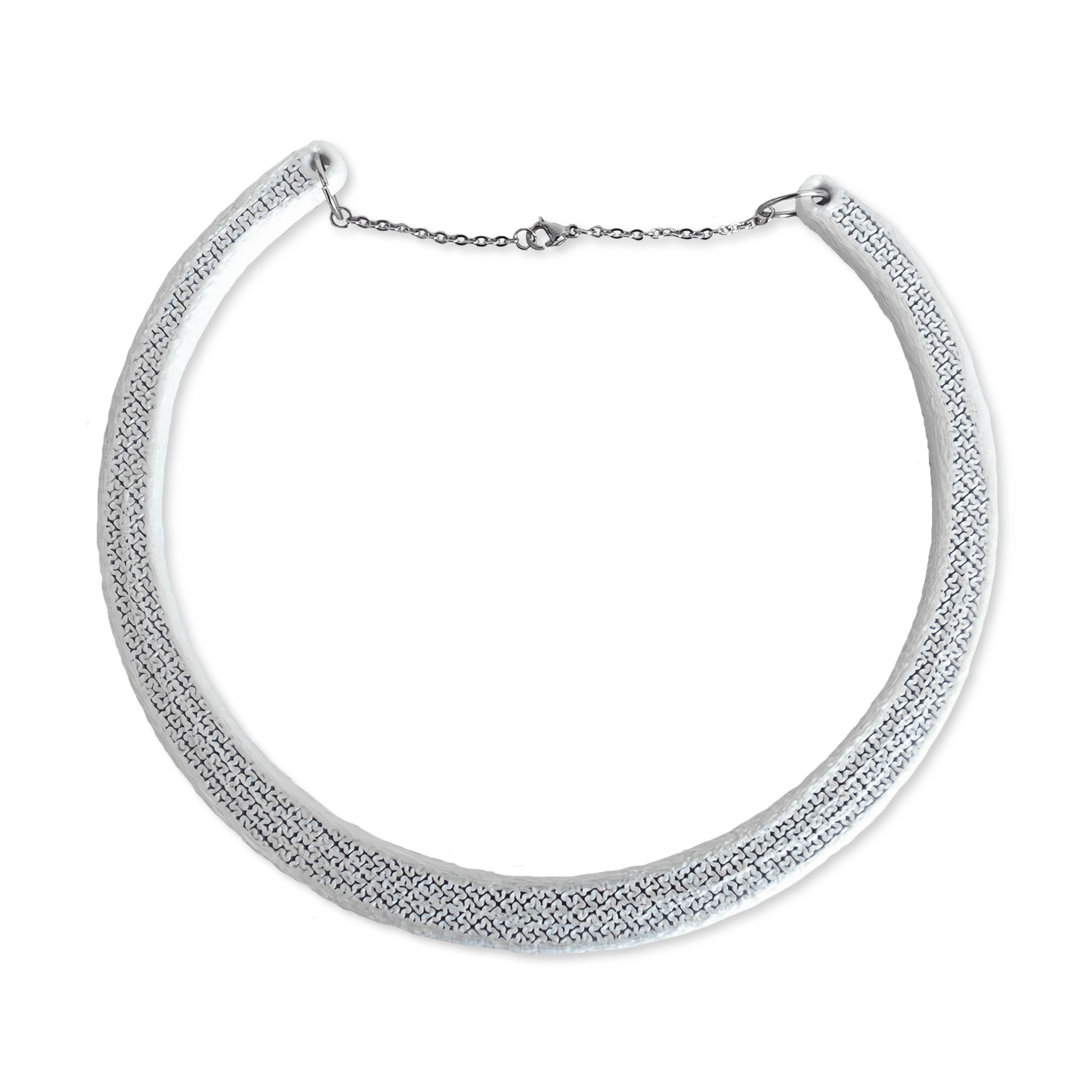 Collar Luzerna. Color oro blanco.