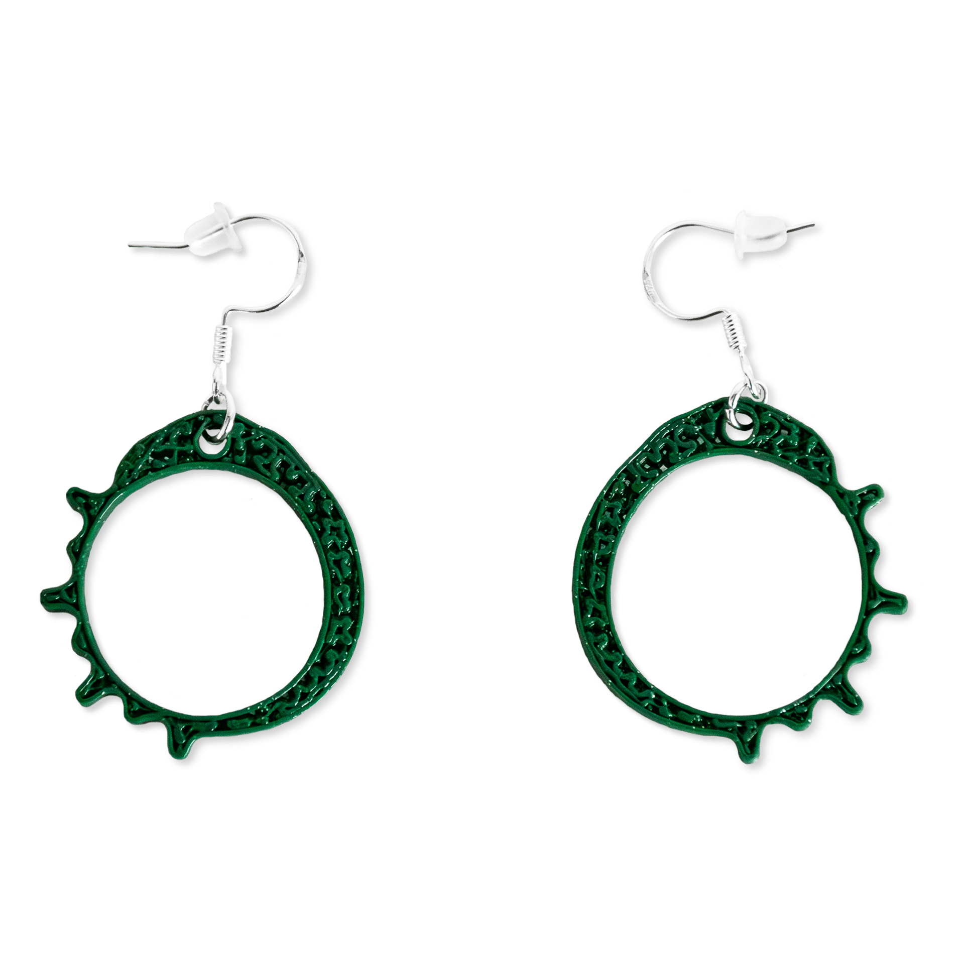 Luzerna earrings. Dark green color. Luzerna earrings. Dark green color.