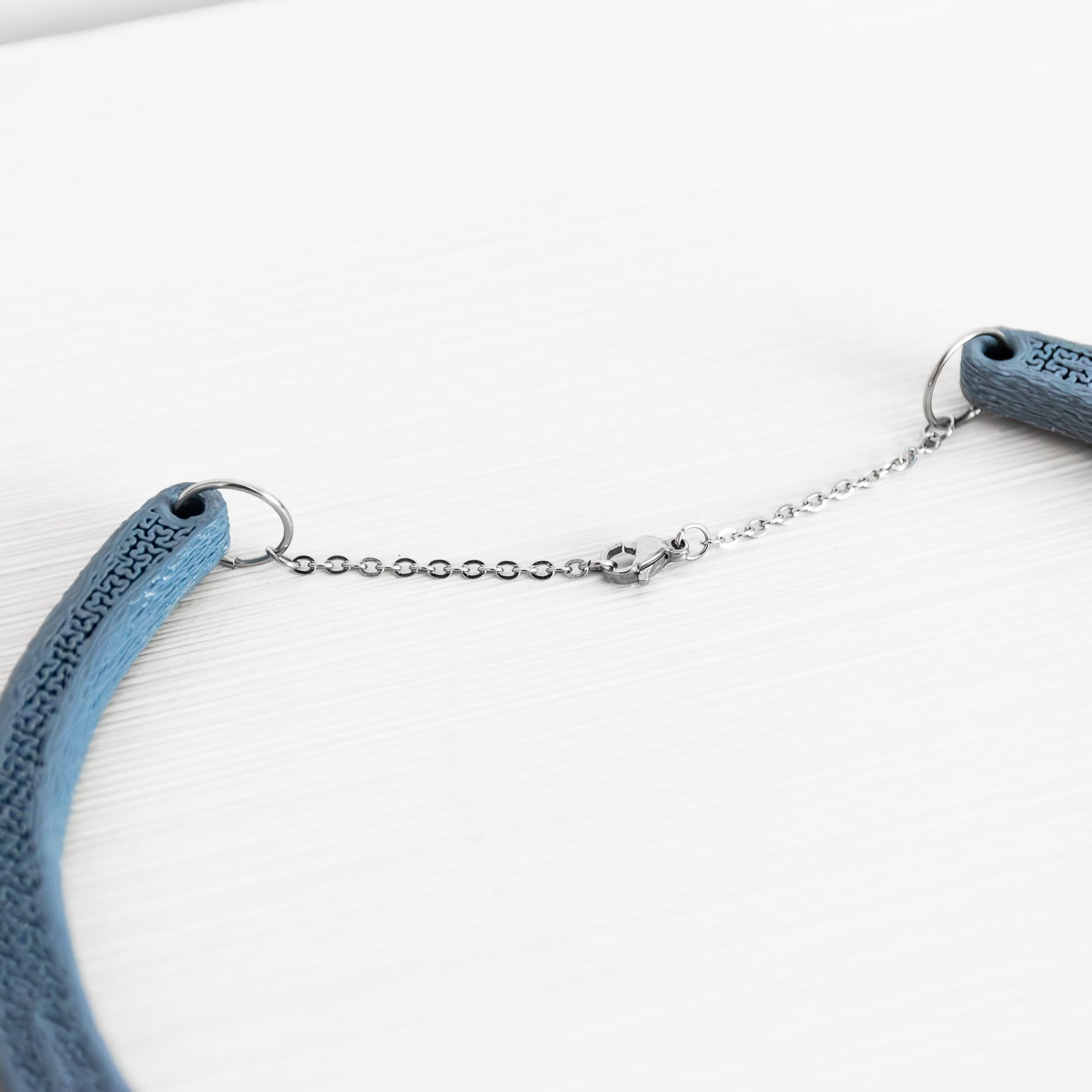 Luzerna Necklace. Silver-blue color. Luzerna Necklace. Silver-blue color.