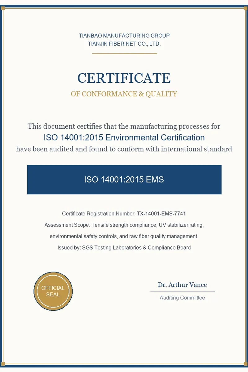 ISO 14001:2015 Environmental Certification