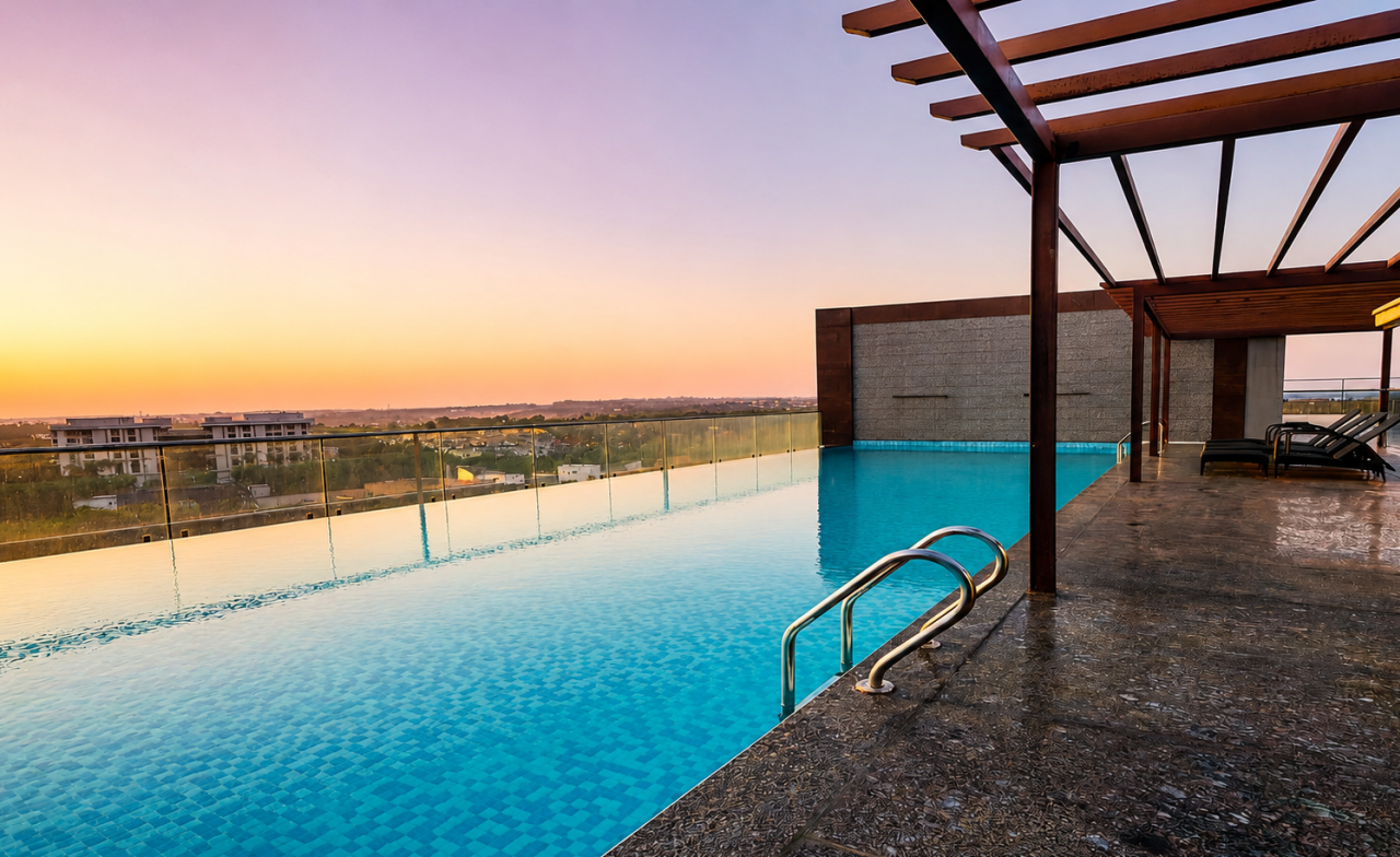 hotel with swimming pool in Hubballi