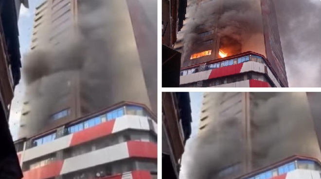 Lagos plaza fire hospitalised several