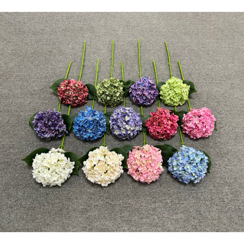 C64 ANANSIA (x1) Bunga Hydra Hortensia Kain Sutra 3D 62CM ARTIFICIAL