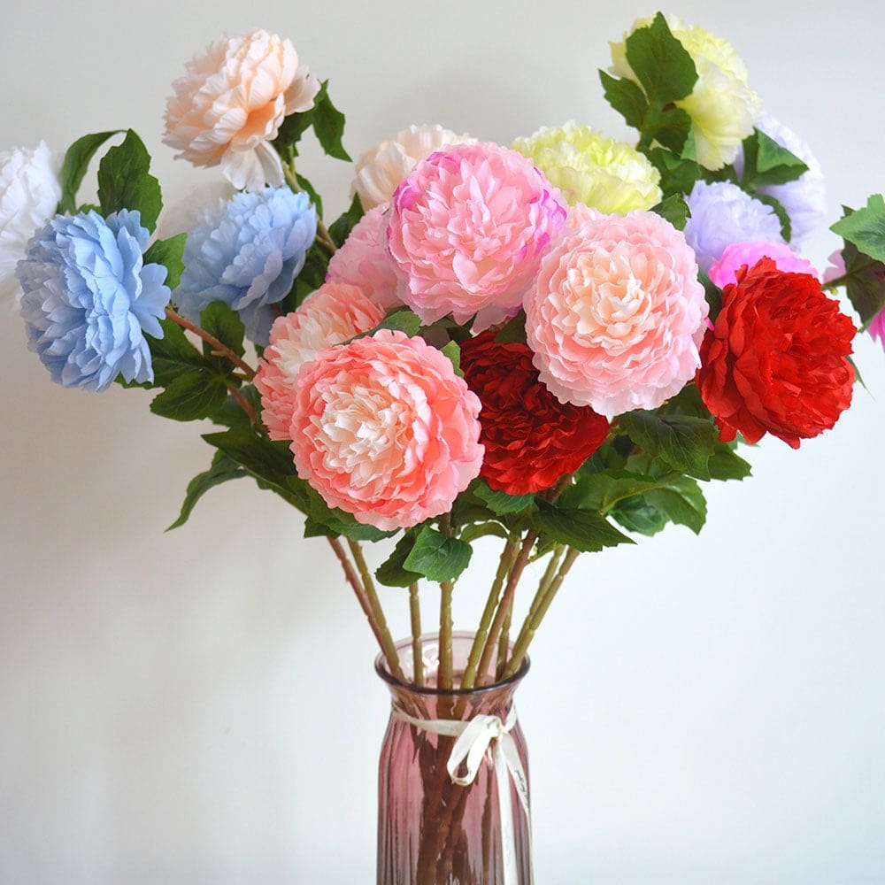 Bunga DUOPEONI 76cm Plastik Tanaman Peony Artifisial