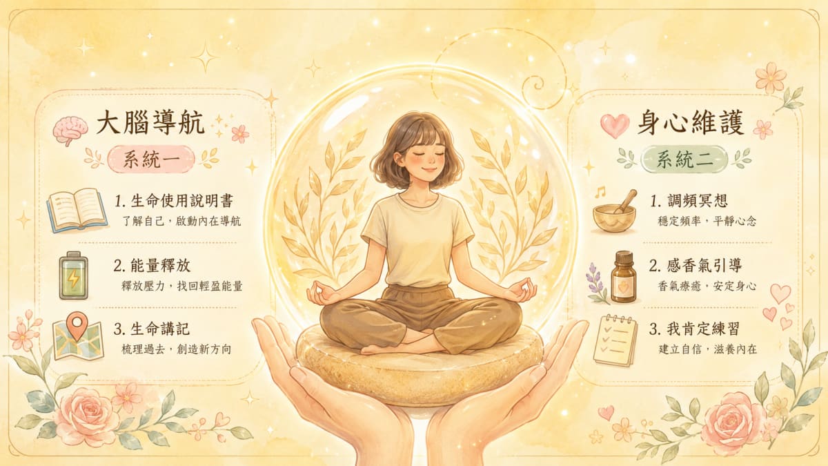 不內耗健心室 暖黃療癒主視覺