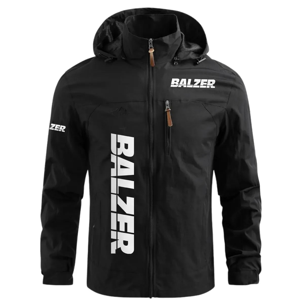 Balzer Exclusive Logo Waterproof Windbreaker Outdoor Jacket Detachable Hood