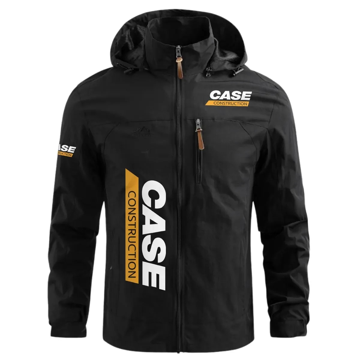 Case Construction Exclusive Logo Waterproof Windbreaker Outdoor Jacket Detachable Hood