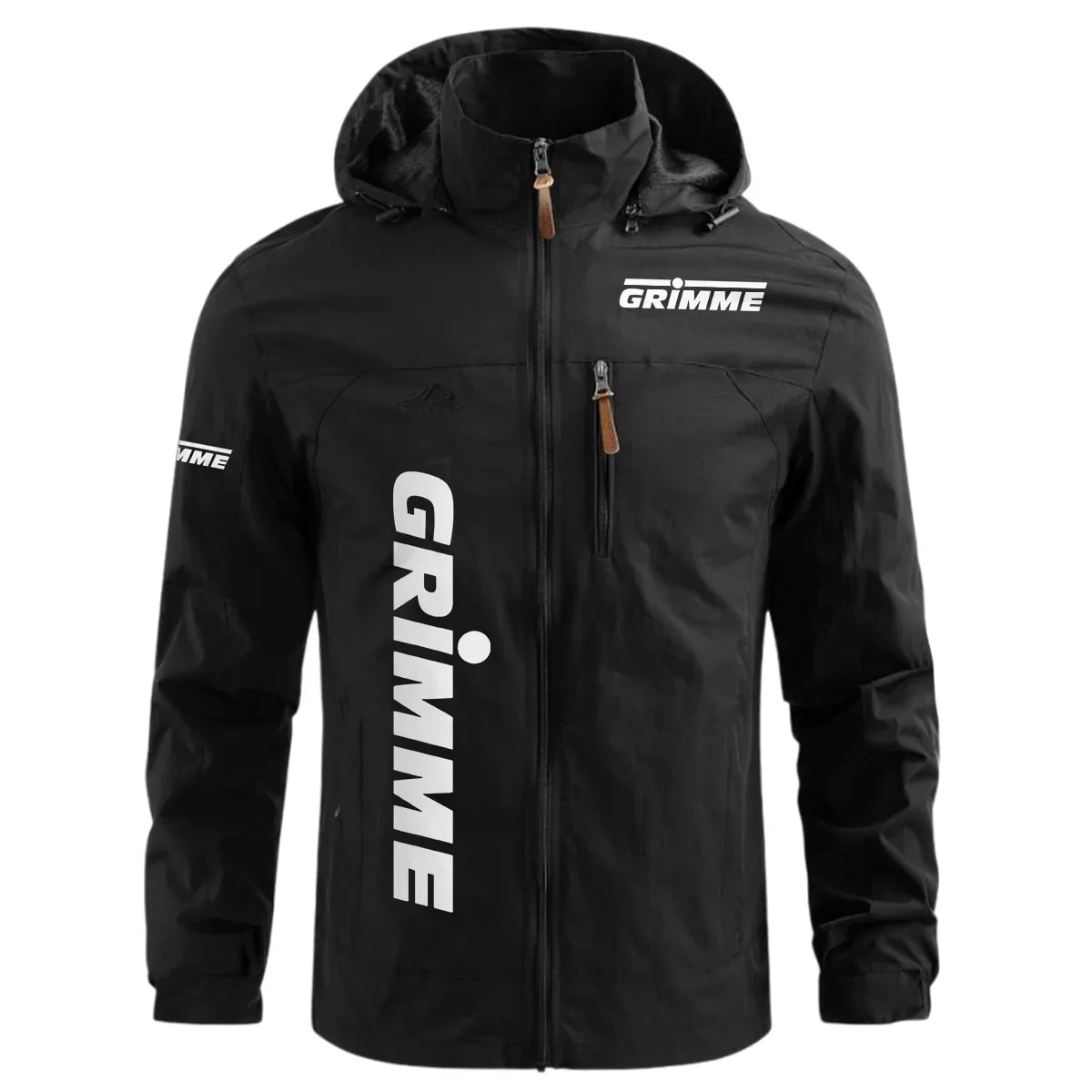 Grimme Exclusive Logo Waterproof Windbreaker Outdoor Jacket Detachable Hood