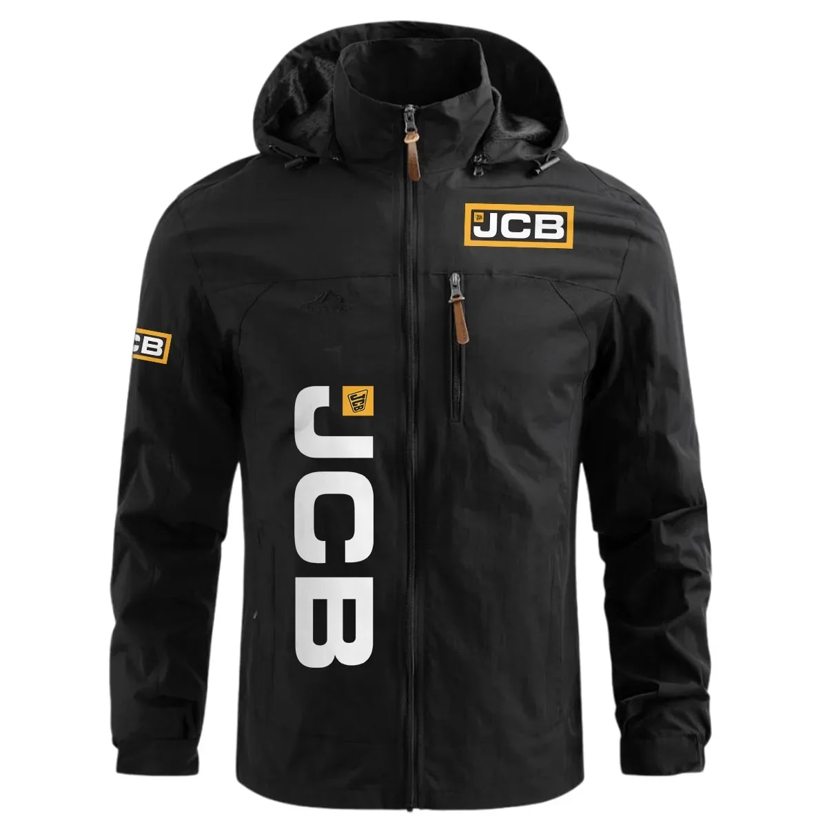 JCB Agriculture Exclusive Logo Waterproof Windbreaker Outdoor Jacket Detachable Hood