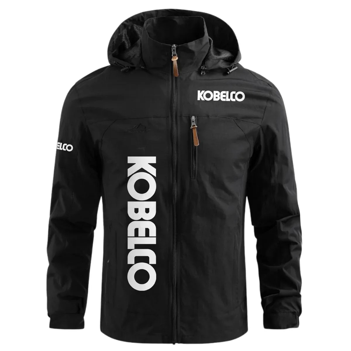 Kobelco Exclusive Logo Waterproof Windbreaker Outdoor Jacket Detachable Hood