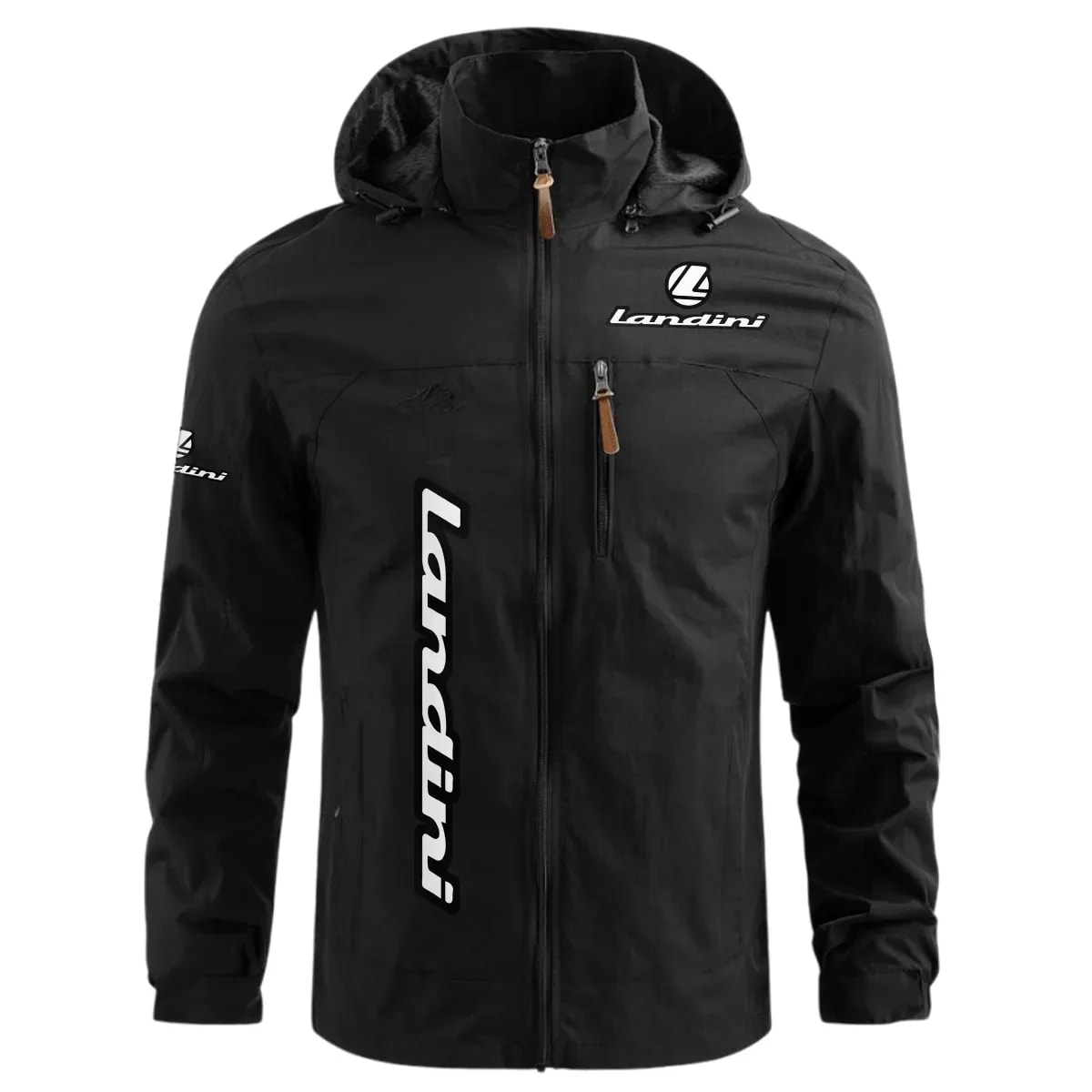 Landini Exclusive Logo Waterproof Windbreaker Outdoor Jacket Detachable Hood