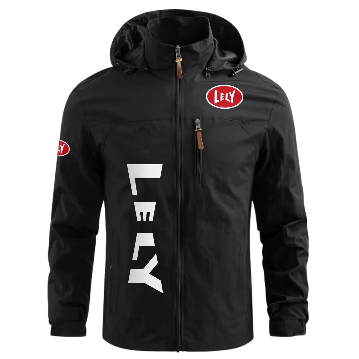 Lely Exclusive Logo Waterproof Windbreaker Outdoor Jacket Detachable Hood