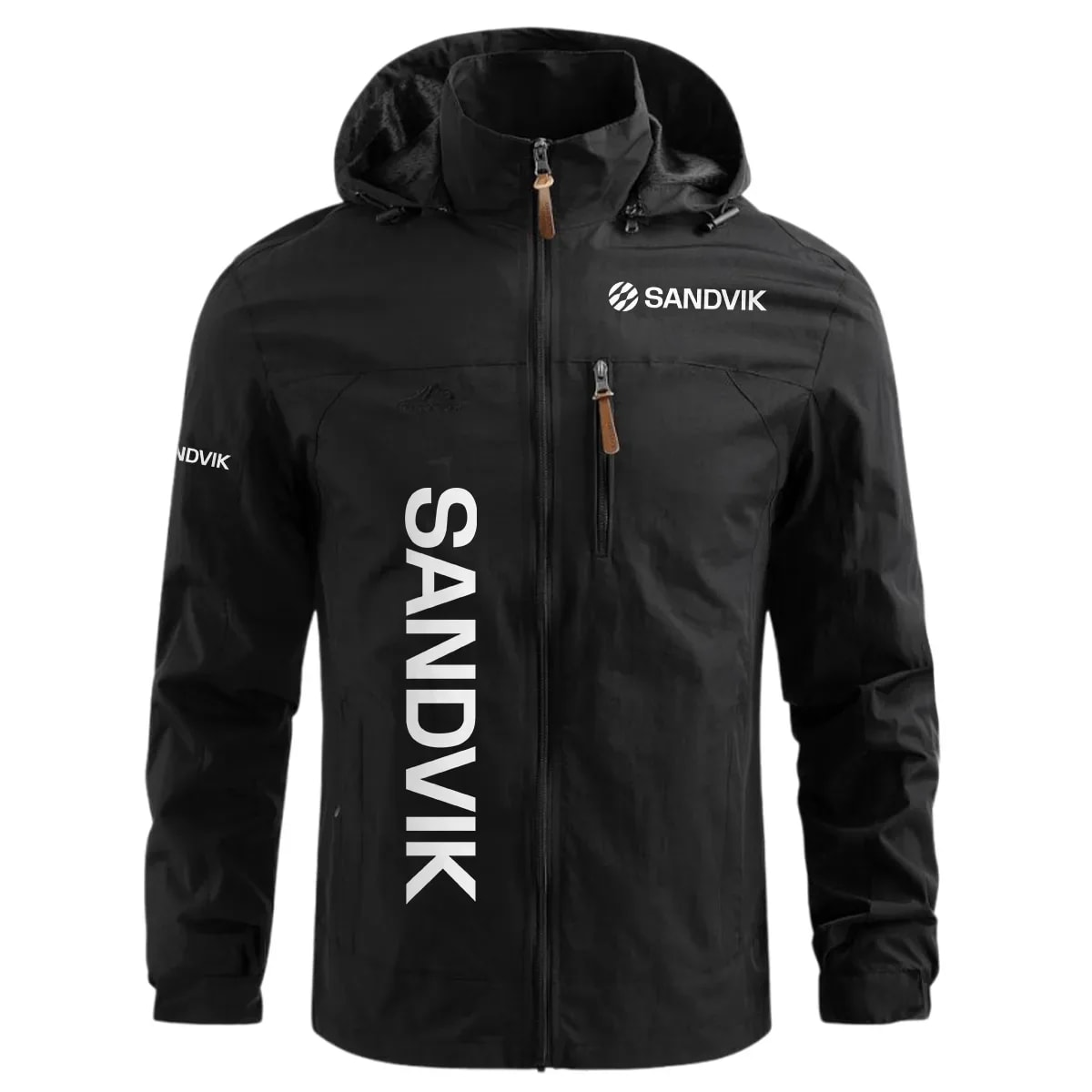 Sandvik Exclusive Logo Waterproof Windbreaker Outdoor Jacket Detachable Hood