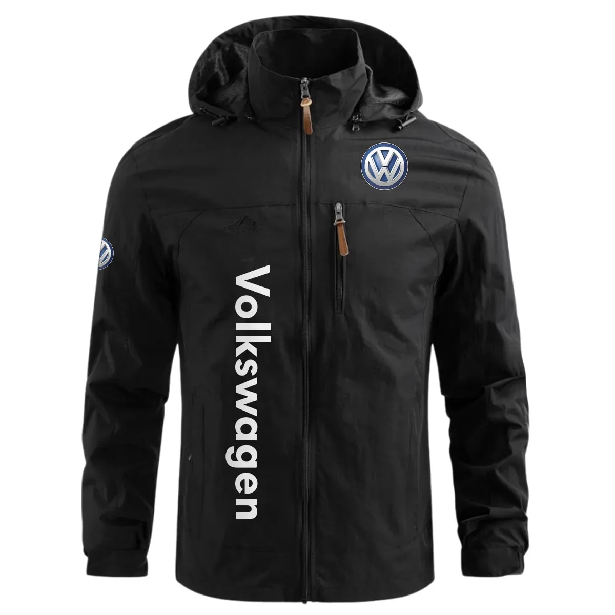 Volkswagen Exclusive Logo Waterproof Windbreaker Outdoor Jacket Detachable Hood