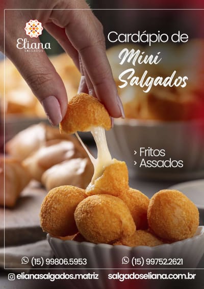 Cardápio de Mini Salgados