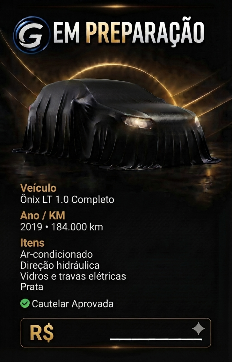 GM / ÔNIX LT 1.0 2019 COMPLETO