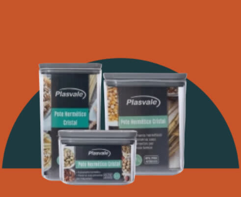 Porta Mantimentos Cristal - Plasvale