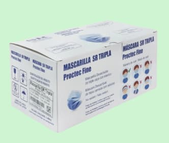 Máscara Cirúrgica Tripla Azul com Elástico 50Un SR