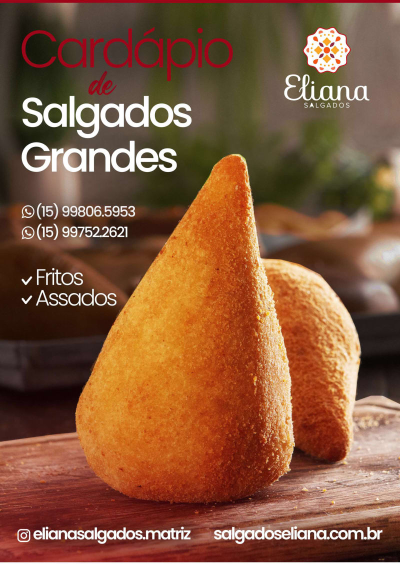 cardápio de Salgados Grandes