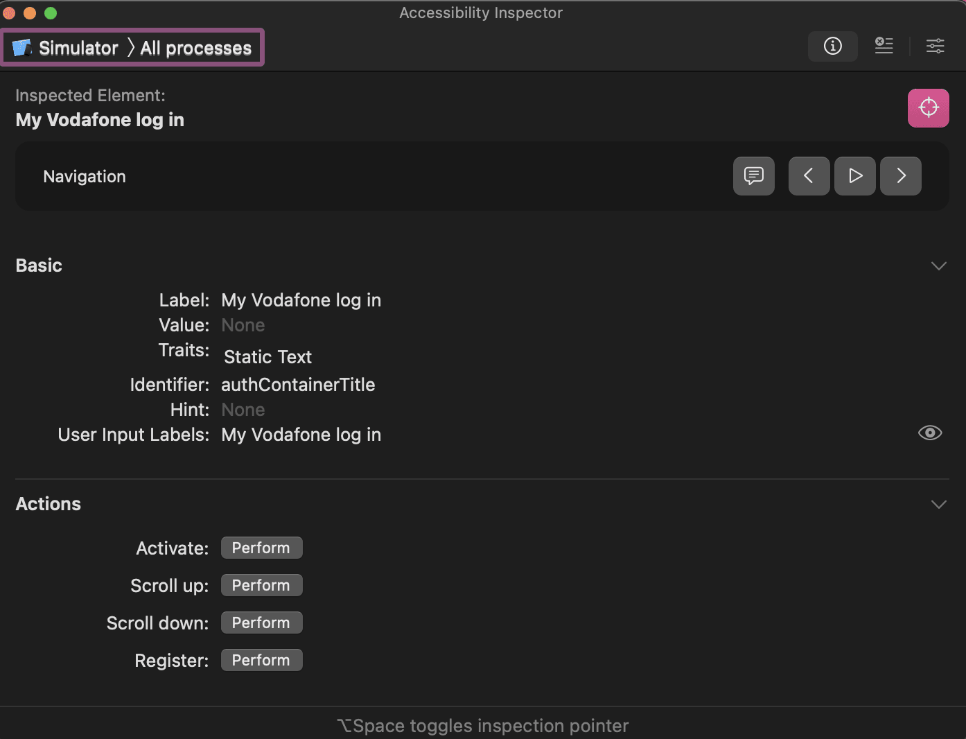 accessiblityInspector