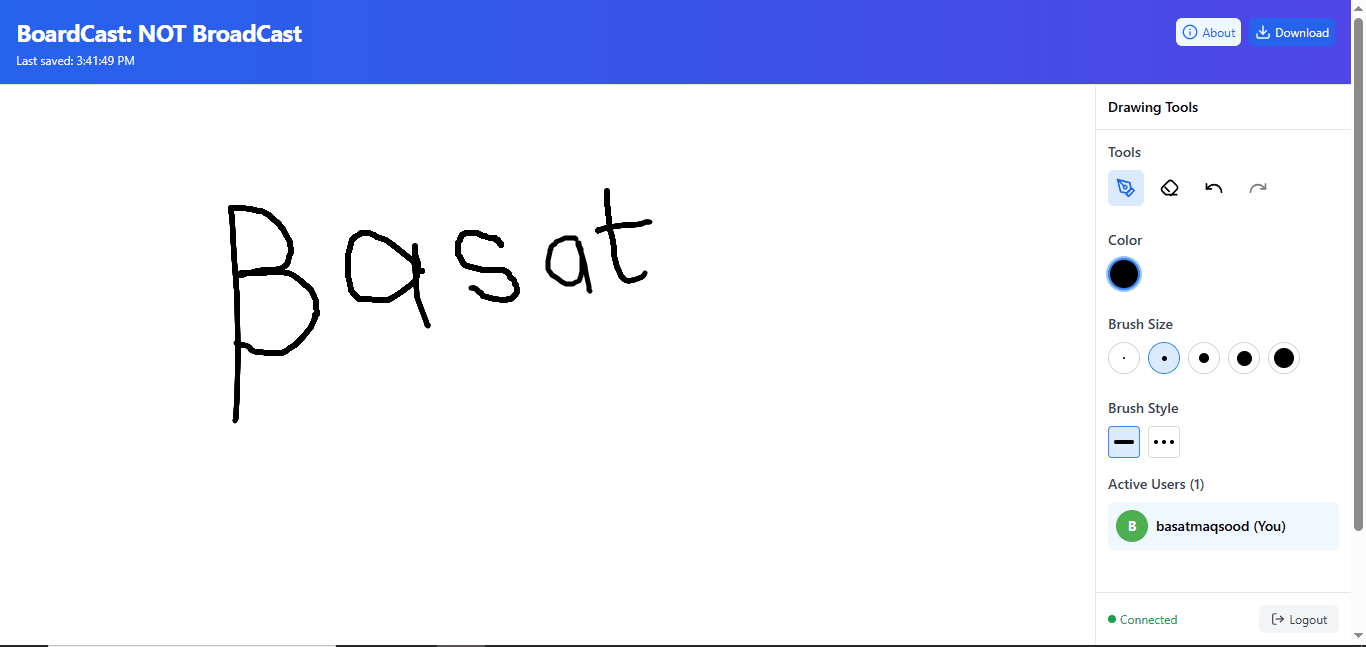 BoardCast Collaborative Drawing App