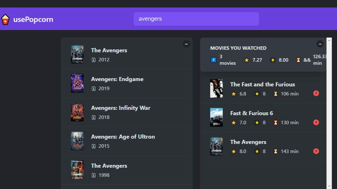 PopCorn: A movies search App