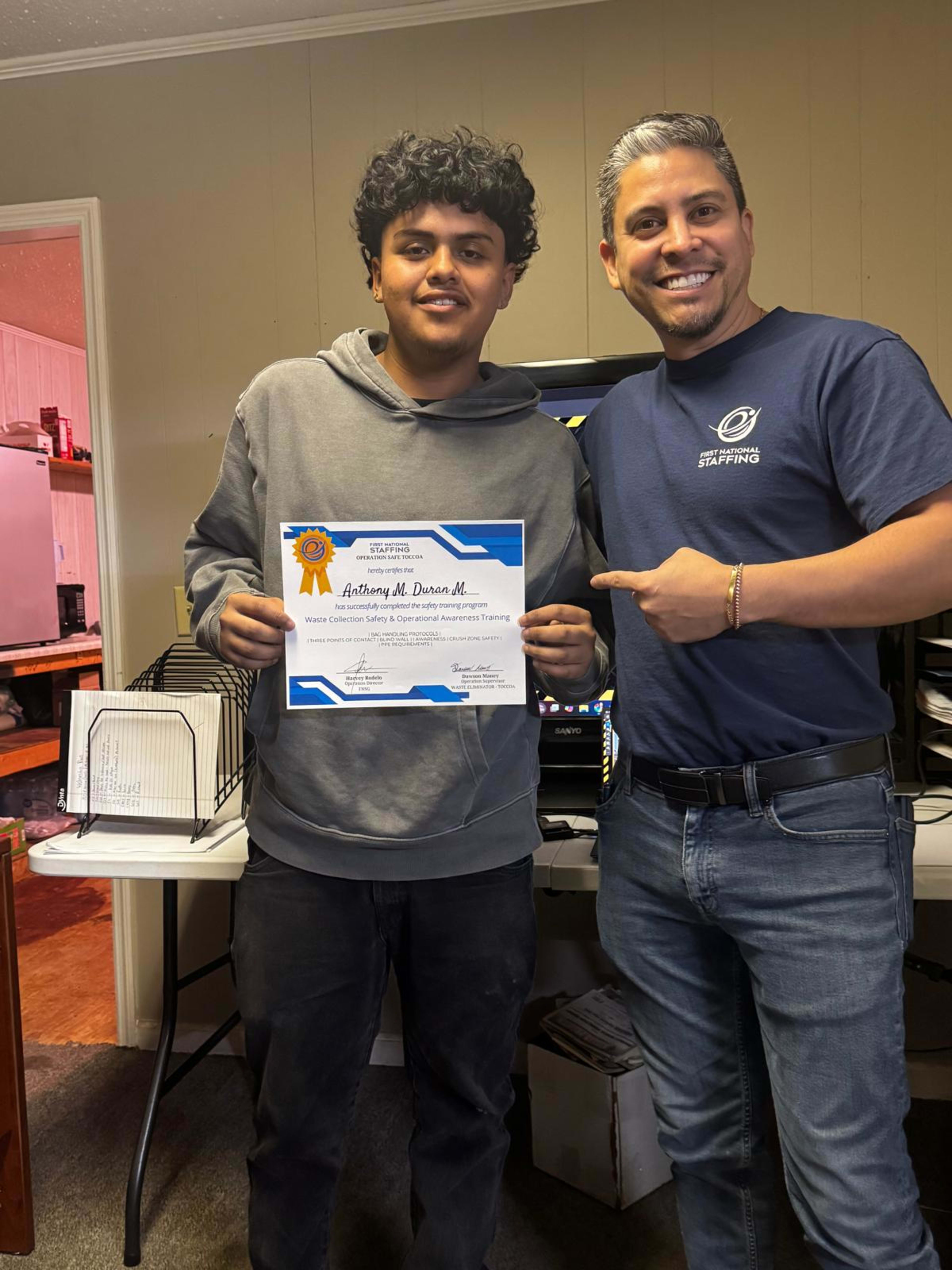 FNSG associates participating in safety training in Toccoa