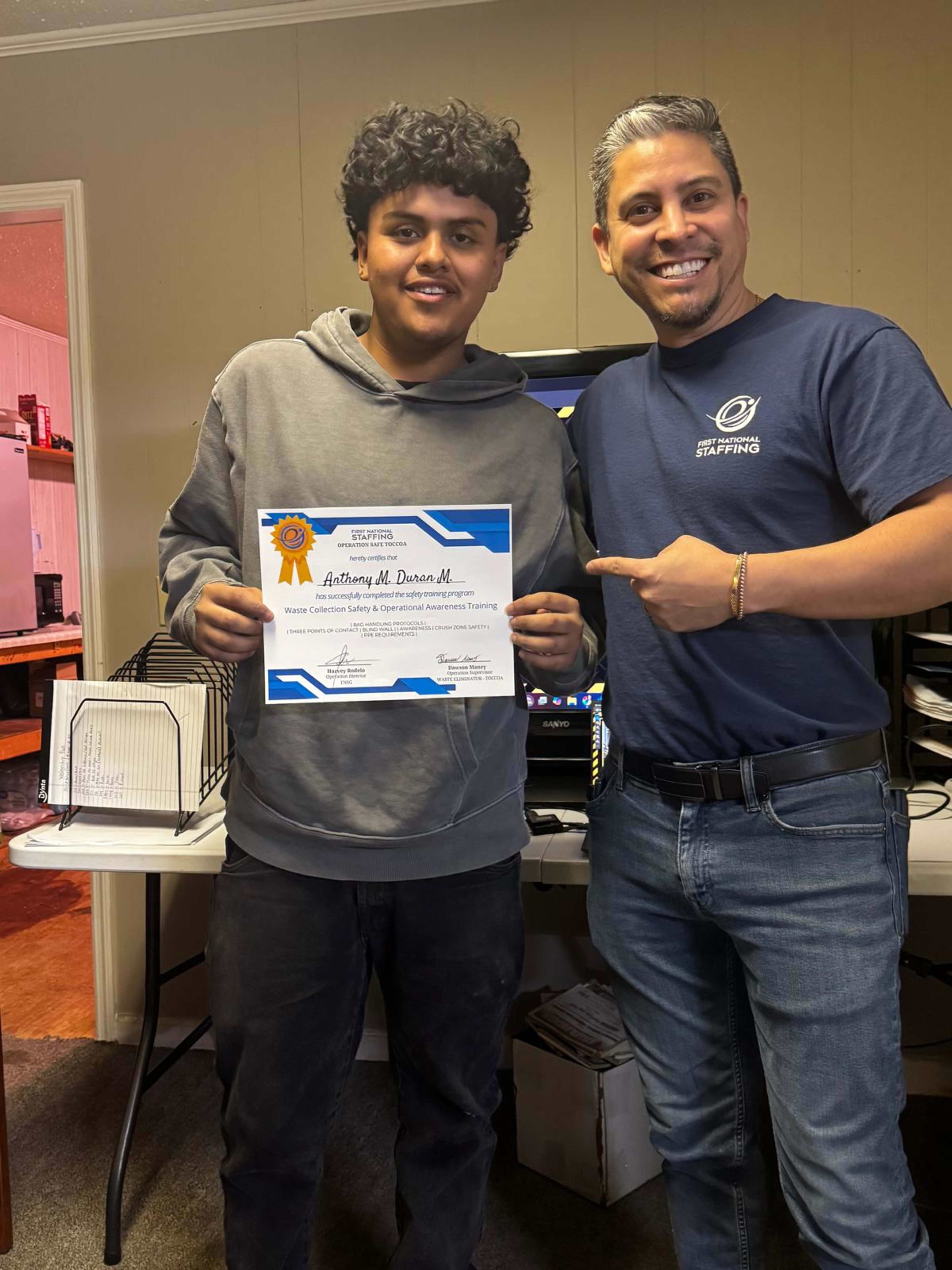 FNSG associates participating in safety training in Toccoa