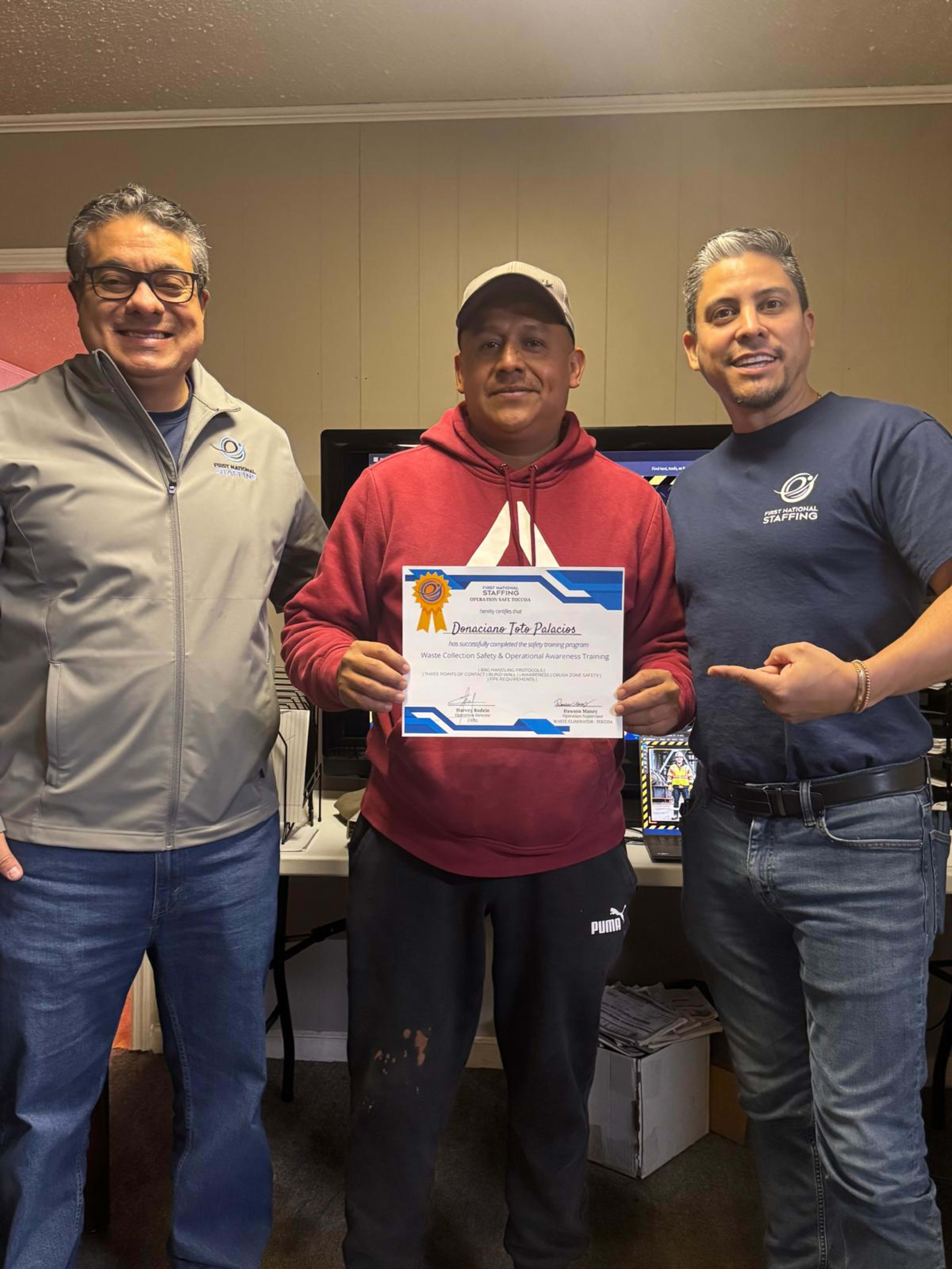 FNSG associates participating in safety training in Toccoa