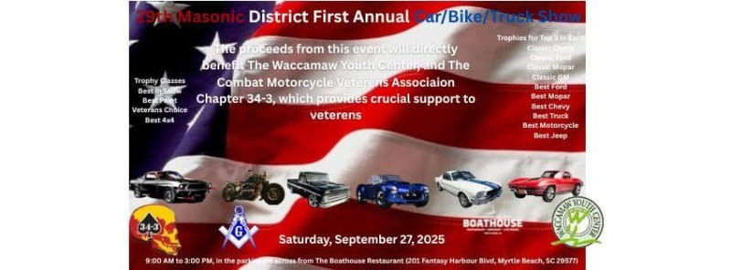 29th Masonic District 1st Annual Car/Bike/Truck Show