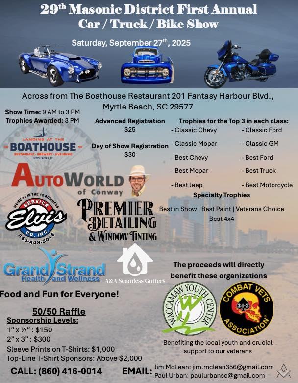 29th Masonic District First Annual Car Show