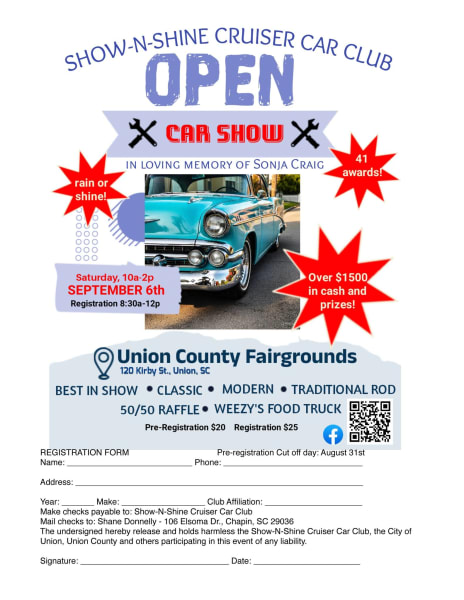 Show-N-Shine Cruiser Car Club Open Car Show 