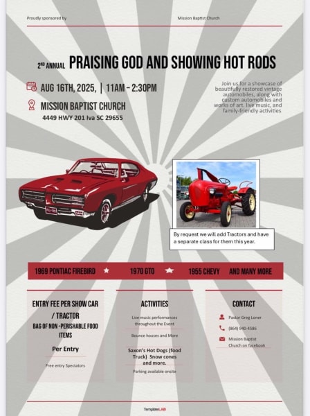 2nd Annual Praising God And Showing Hot Rods